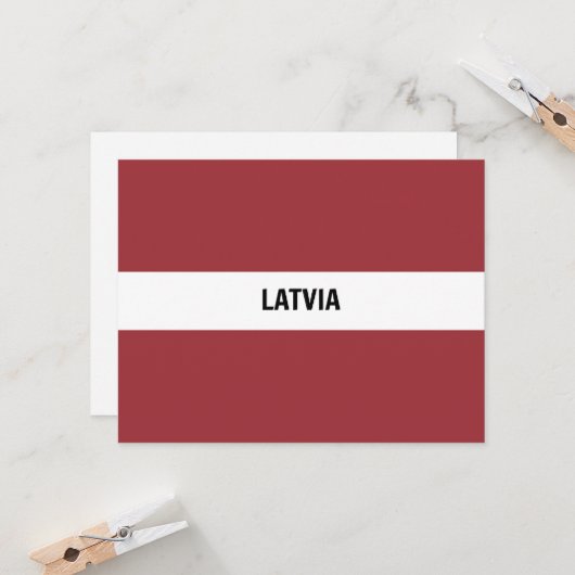 ラトビア国旗 カード (正面/裏面インサイチュ)