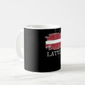 ラトビア国旗 コーヒーマグカップ (正面左)