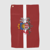 ラトビア国旗  ゴルフタオル (正面)