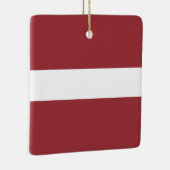 ラトビア国旗 セラミックオーナメント (右)