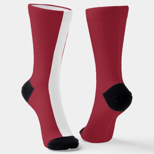 ラトビア国旗 ソックス (傾斜あり)