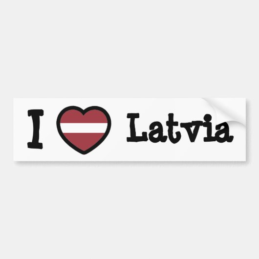 ラトビア国旗 バンパーステッカー (正面)