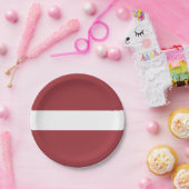 ラトビア国旗 ペーパープレート (パーティー)