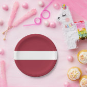 ラトビア国旗 ペーパープレート (パーティー)
