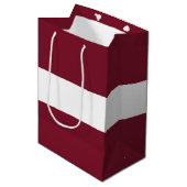 ラトビア国旗 ミディアムペーパーバッグ (正面アングル)