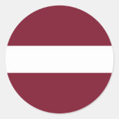 ラトビア国旗 ラウンドシール (正面)