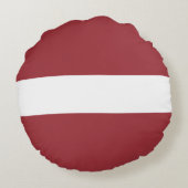 ラトビア国旗（ラトビア） ラウンドクッション (裏面)