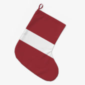 ラトビア国旗（ラトビア） ラージクリスマスストッキング (正面 (吊り時))