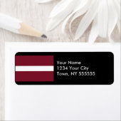 ラトビア国旗 ラベル (インサイチュ)