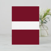 ラトビア国旗 箔招待状 (立ち正面)