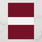 ラトビア国旗 箔招待状 (裏面)