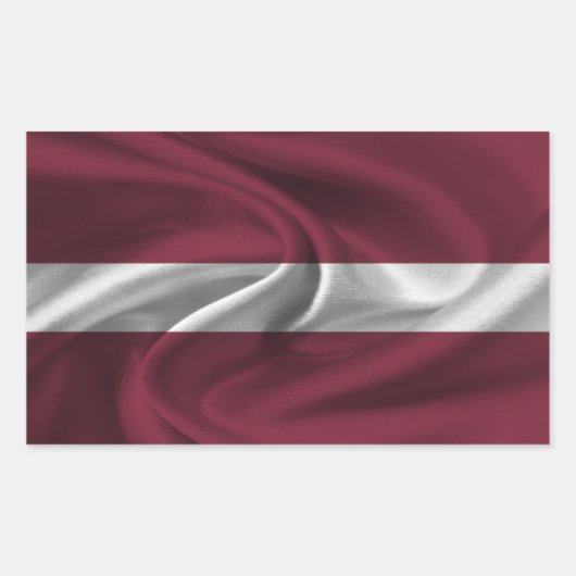 ラトビア国旗 長方形シール (正面)