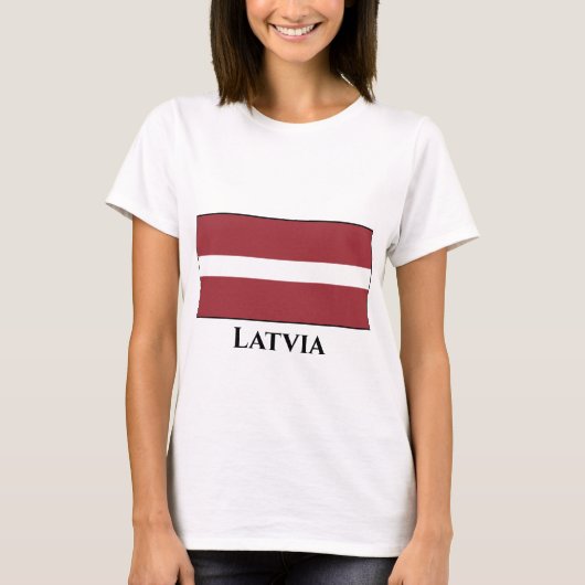 ラトビア国旗 Tシャツ (正面)