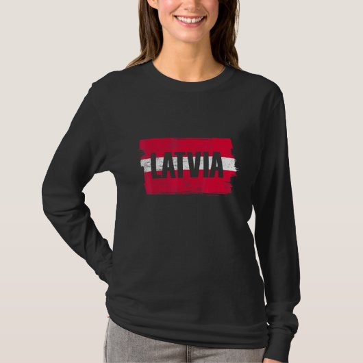 ラトビア国旗 Tシャツ (正面)