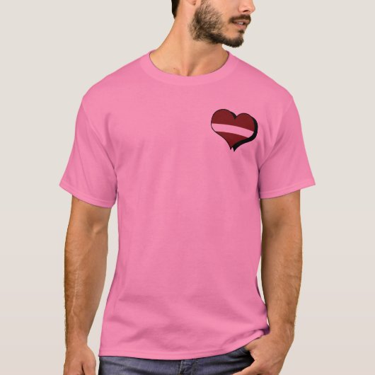 ラトビア大好きTシャツ Tシャツ (正面)