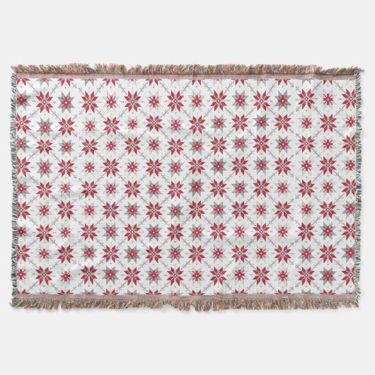 ラトビア朝のSUN幾何模様V スローブランケット (正面)