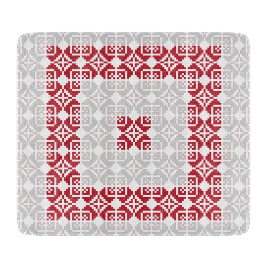 ラトビア朝SUN幾何学模様I カッティングボード (正面)