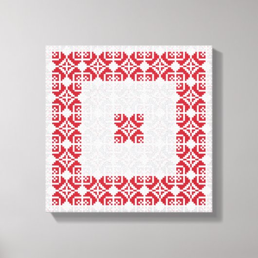 ラトビア朝SUN幾何学模様I キャンバスプリント (正面)