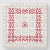 ラトビア朝SUN幾何学模様I ストーンコースター (正面)