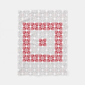 ラトビア朝SUN幾何学模様I フリースブランケット (正面)