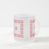 ラトビア朝SUN幾何学模様I フロストグラスマグカップ (正面右)