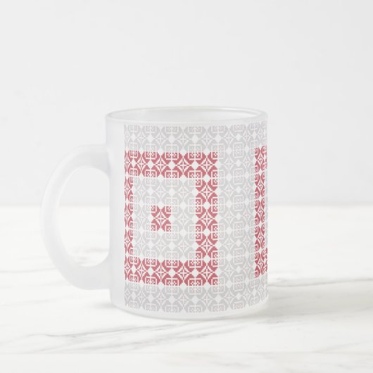 ラトビア朝SUN幾何学模様I フロストグラスマグカップ (左)