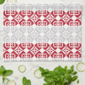 ラトビア朝SUN幾何学模様II キッチンタオル (折り畳み)