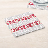 ラトビア朝SUN幾何学模様II スクエアペーパーコースター (アングル)