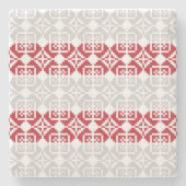 ラトビア朝SUN幾何学模様II ストーンコースター (正面)