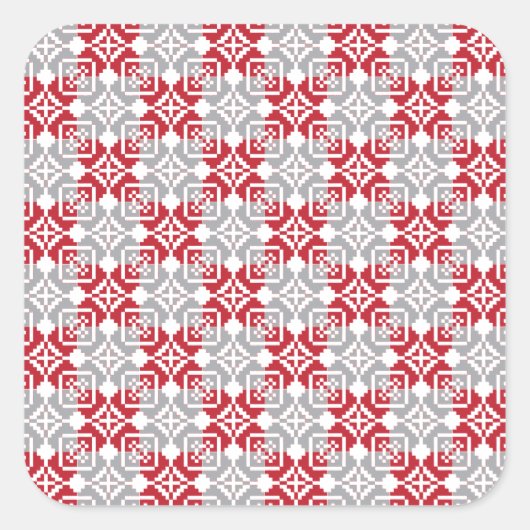 ラトビア朝SUN幾何学模様III スクエアシール (正面)