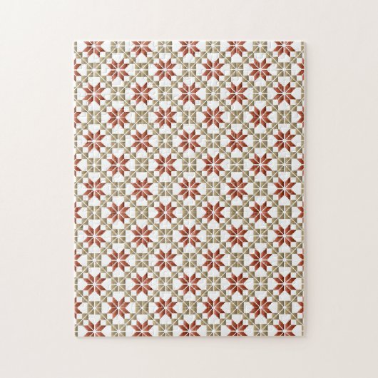 ラトビア朝SUN幾何学模様IX ジグソーパズル (縦)