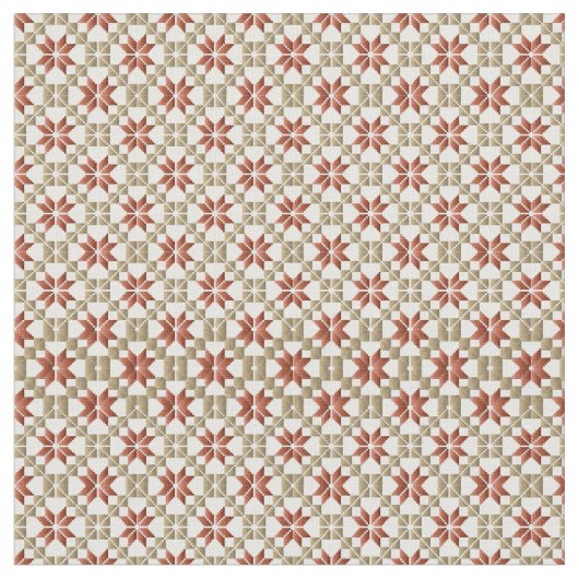 ラトビア朝SUN幾何学模様IX ファブリック (クローズアップ)