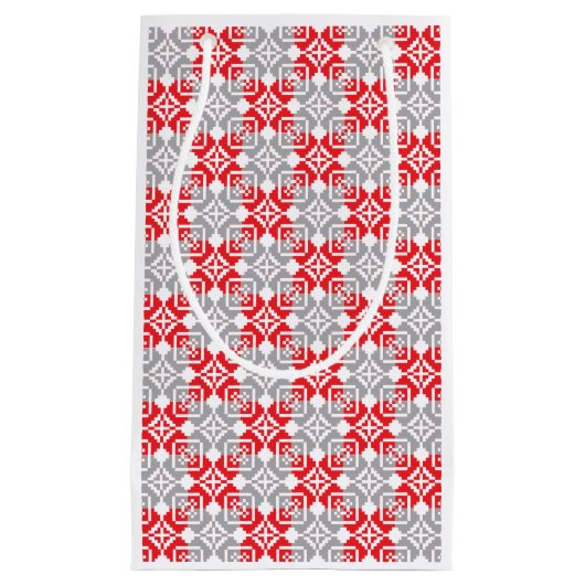 ラトビア朝SUN幾何学模様VI スモールペーパーバッグ (正面)