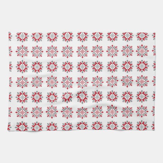 ラトビア朝SUN幾何学模様VII キッチンタオル (横)