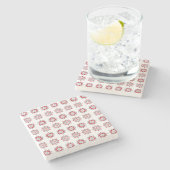 ラトビア朝SUN幾何学模様VII ストーンコースター (横)