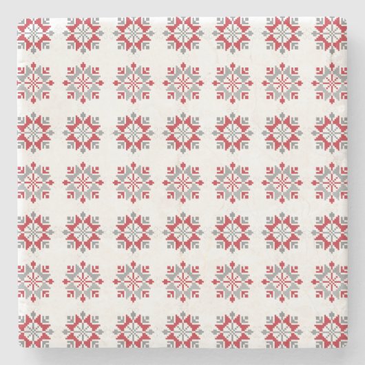 ラトビア朝SUN幾何学模様VII ストーンコースター (正面)