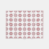 ラトビア朝SUN幾何学模様VII フリースブランケット (正面(横))