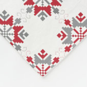 ラトビア朝SUN幾何学模様VII フリースブランケット (角)