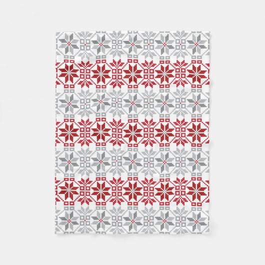 ラトビア朝SUN幾何学模様VIII フリースブランケット (正面)