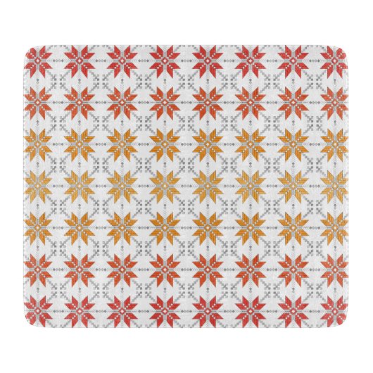 ラトビア朝SUN幾何学的パターンIV カッティングボード (正面)