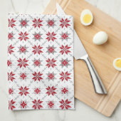 ラトビア朝SUN幾何学的パターンV キッチンタオル (四つ折り)