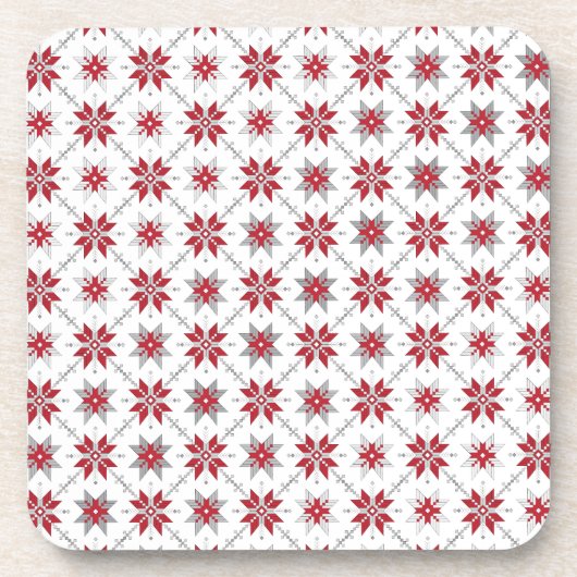 ラトビア朝SUN幾何学的パターンV コースター (正面)