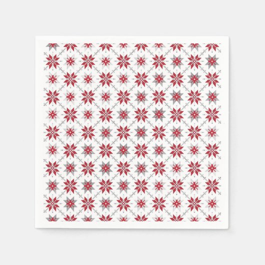 ラトビア朝SUN幾何学的パターンV スタンダードカクテルナプキン (正面)