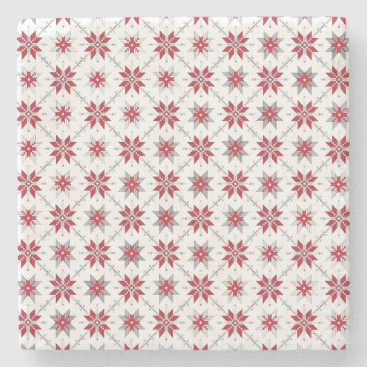 ラトビア朝SUN幾何学的パターンV ストーンコースター (正面)