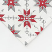 ラトビア朝SUN幾何学的パターンV フリースブランケット (角)