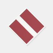 ラトビア紙ナプキンス国旗 スタンダードカクテルナプキン (角)