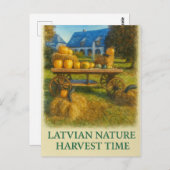 ラトビア自然 – 収穫時期 ポストカード (正面/裏面)