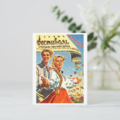 ラトビア青年フェスティバル、若いカップルヴィンテージソ連 ポストカード (スタンド正面)