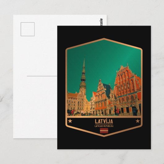 ラトビア ポストカード (正面/裏面)