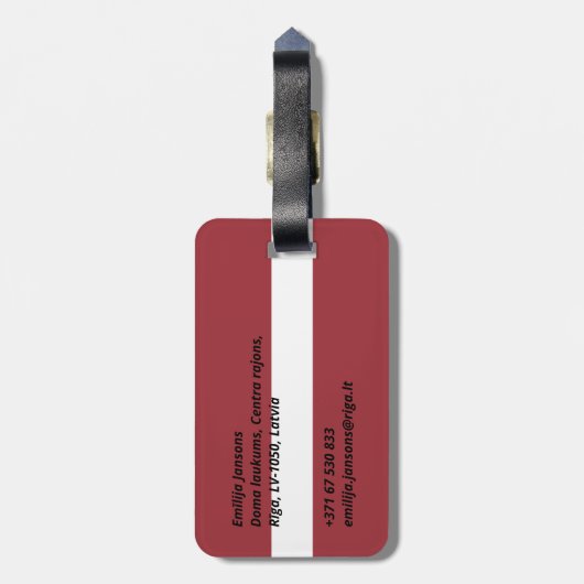 ラトビア ラゲッジタグ (裏面縦)